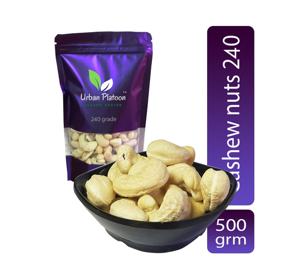 Urban Platoon Premium Whole Cashew Nuts  | Grade 240 Quality | Natural & Fresh Cashews | Gourmet Dry Fruits